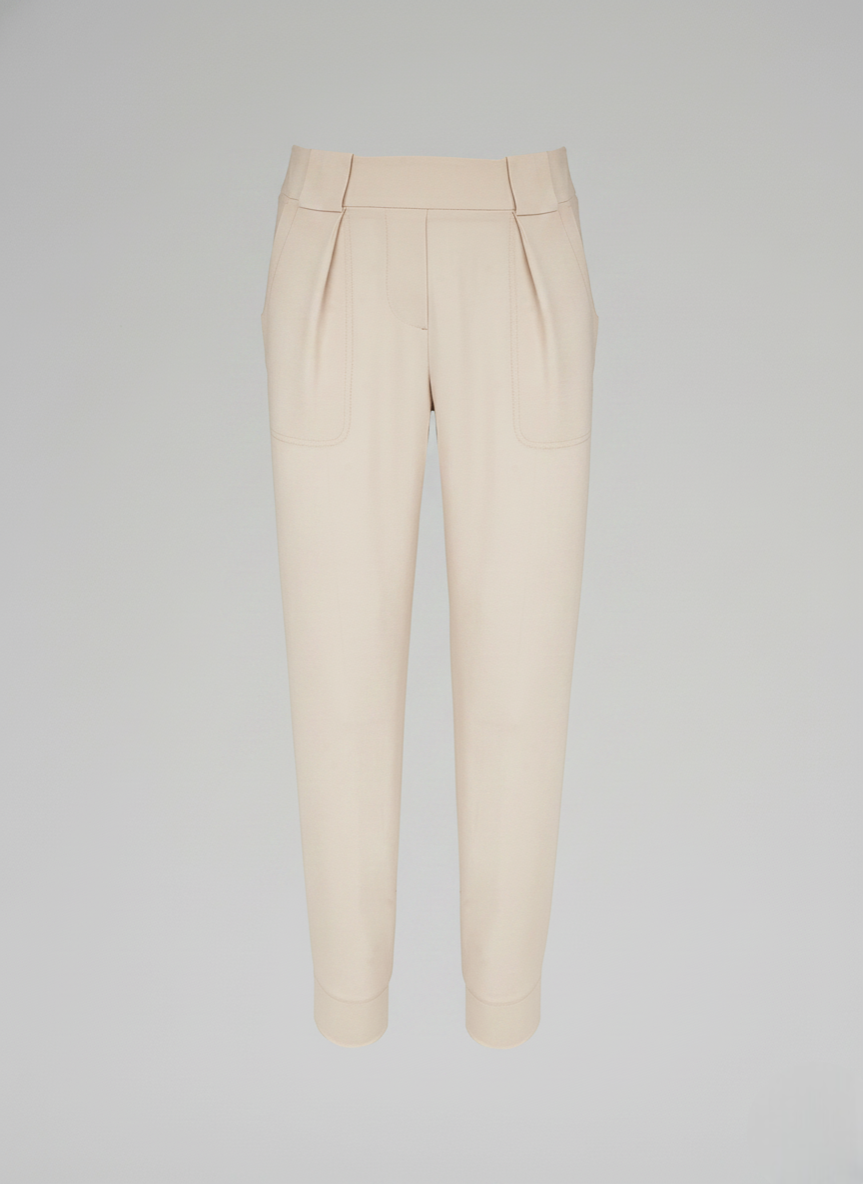 JOGGERS IN TELA UNITA DI LANA STRETCH