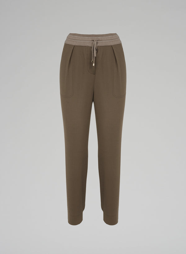 JOGGERS IN TELA UNITA DI LANA STRETCH