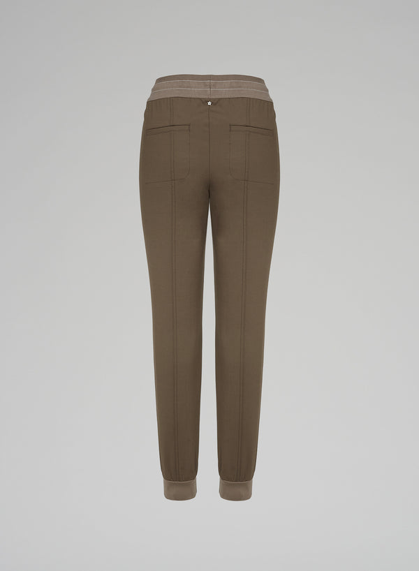 JOGGERS IN TELA UNITA DI LANA STRETCH
