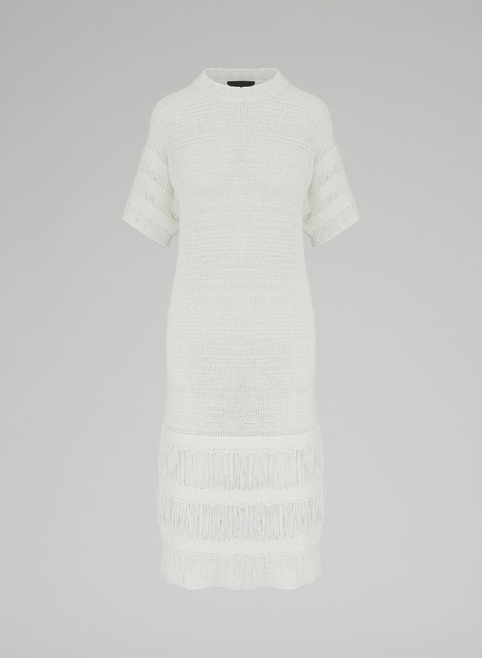 COTTON BLEND KNIT DRESS