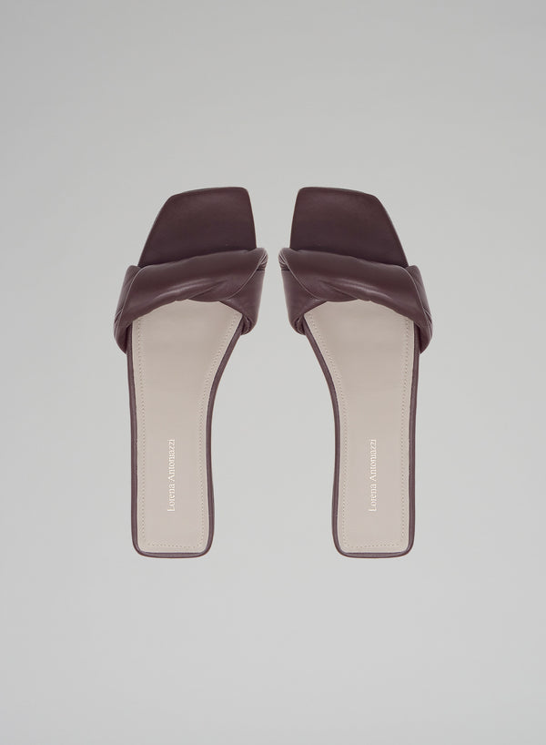 SANDALI FLAT IN PELLE