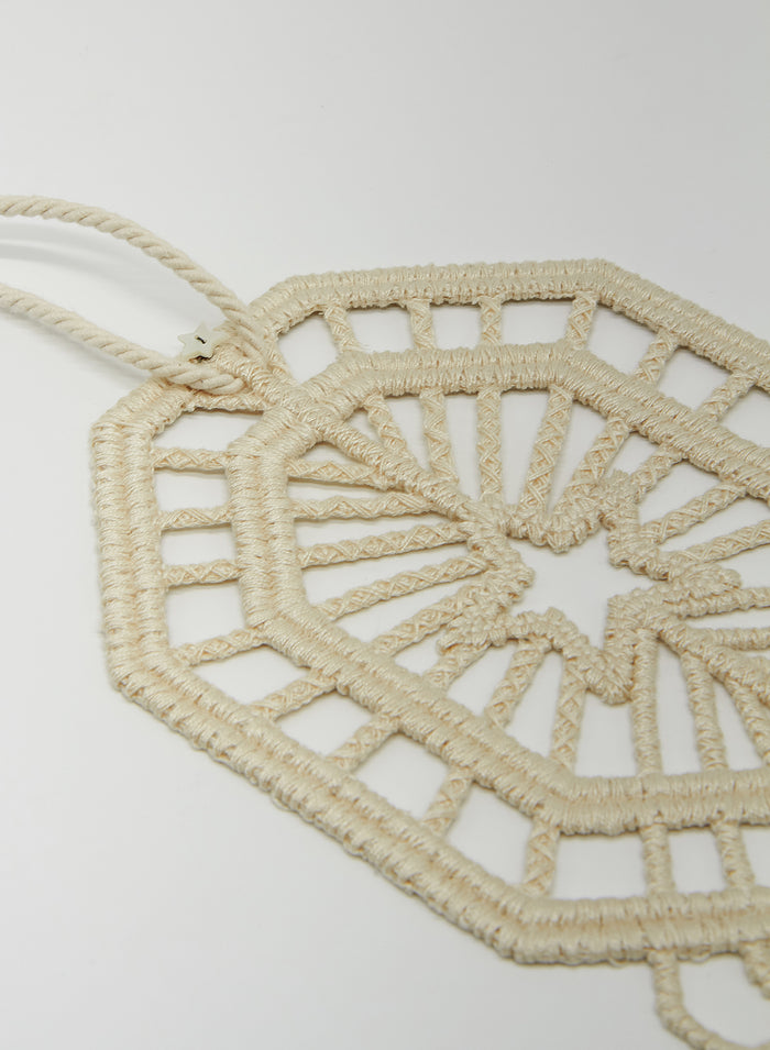 COTTON MAXI BELT WITH CROCHET EMBROIDERY
