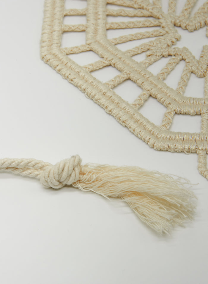 COTTON MAXI BELT WITH CROCHET EMBROIDERY