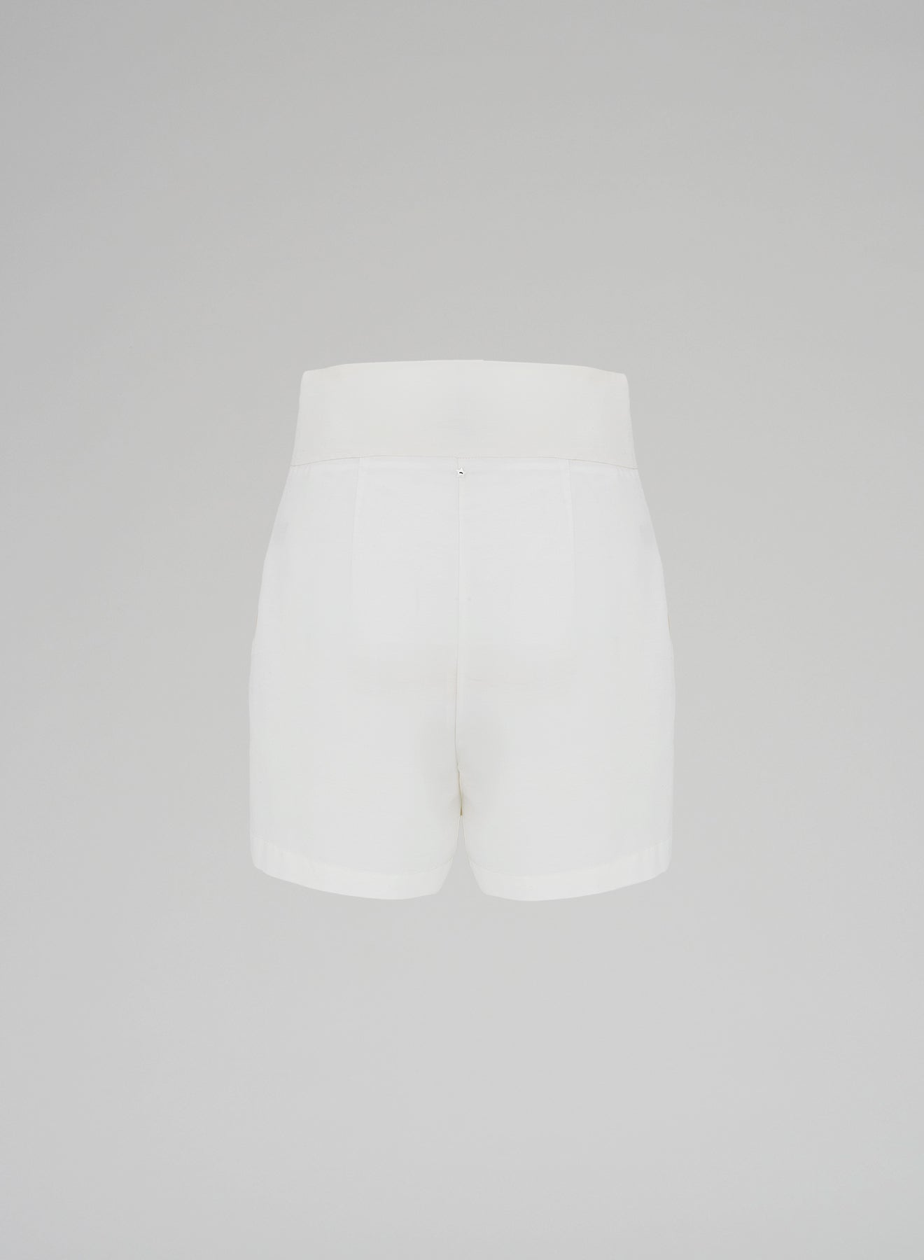 COTTON AND SILK SHORTS WITH EMBROIDERY
