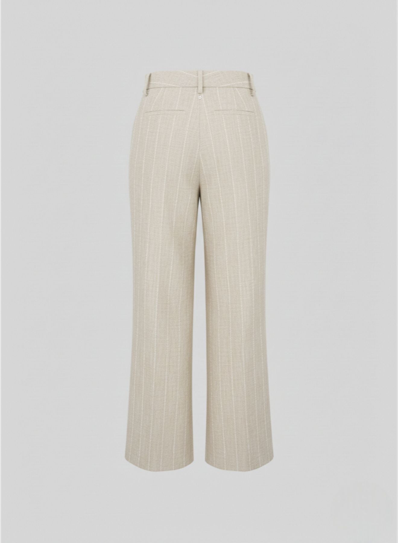 LINEN BLEND PANTS WITH SEQUINS PINSTRIPES