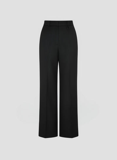 JACQUARD WOOL AND SILK TAILORED PANTS