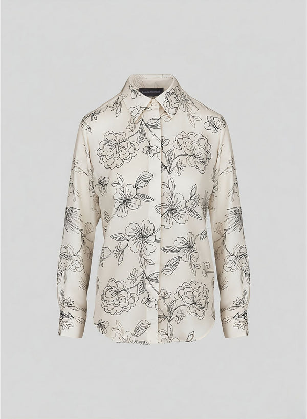 PRINTED SILK CLASSIC SHIRT