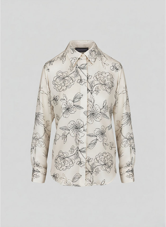 PRINTED SILK CLASSIC SHIRT