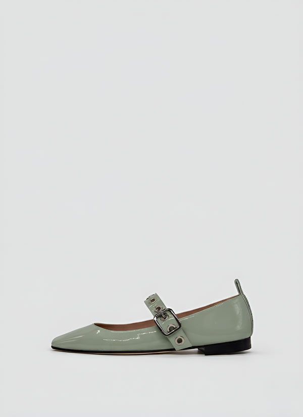 PATENT LEATHER MARY-JANE BALLERINAS