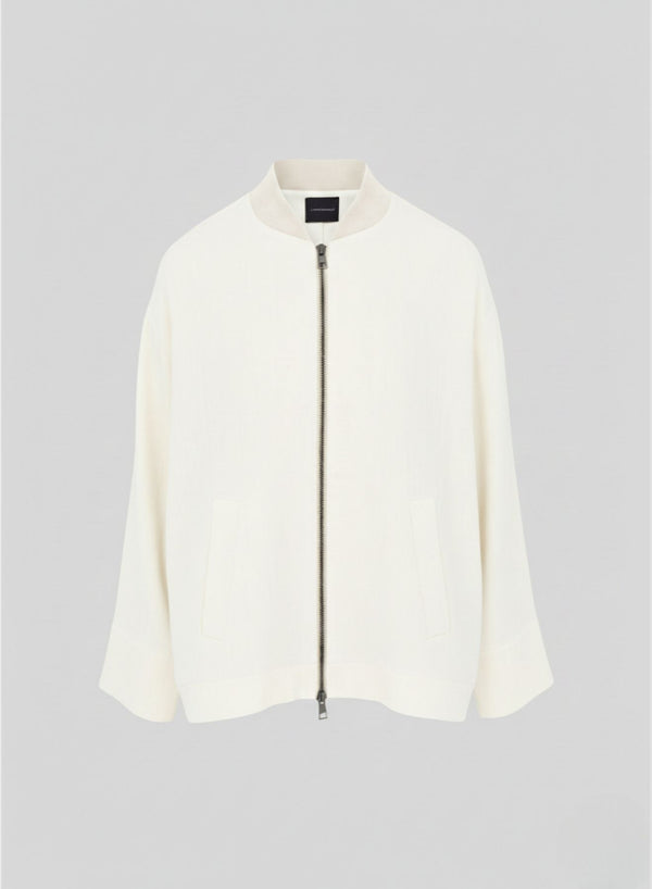 BOMBER IN LINO E VISCOSA STRETCH