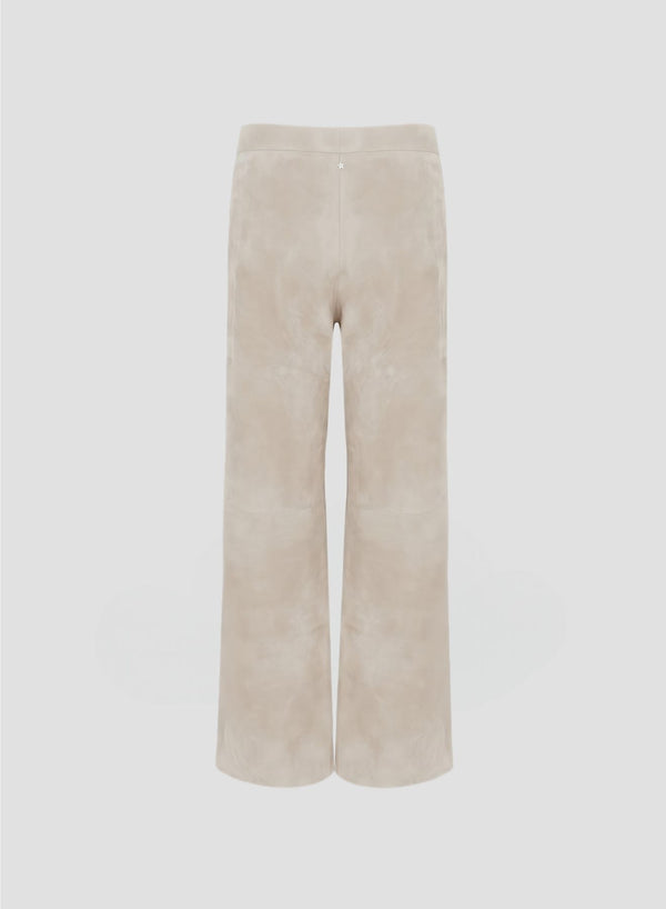 SUEDE WIDE LEG PANTS