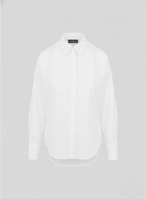 CAMICIA CLASSICA IN TWILL DI MISTO SETA