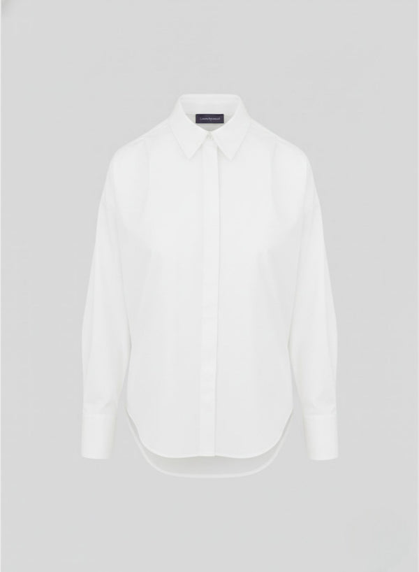 CAMICIA CLASSICA IN TWILL DI MISTO SETA