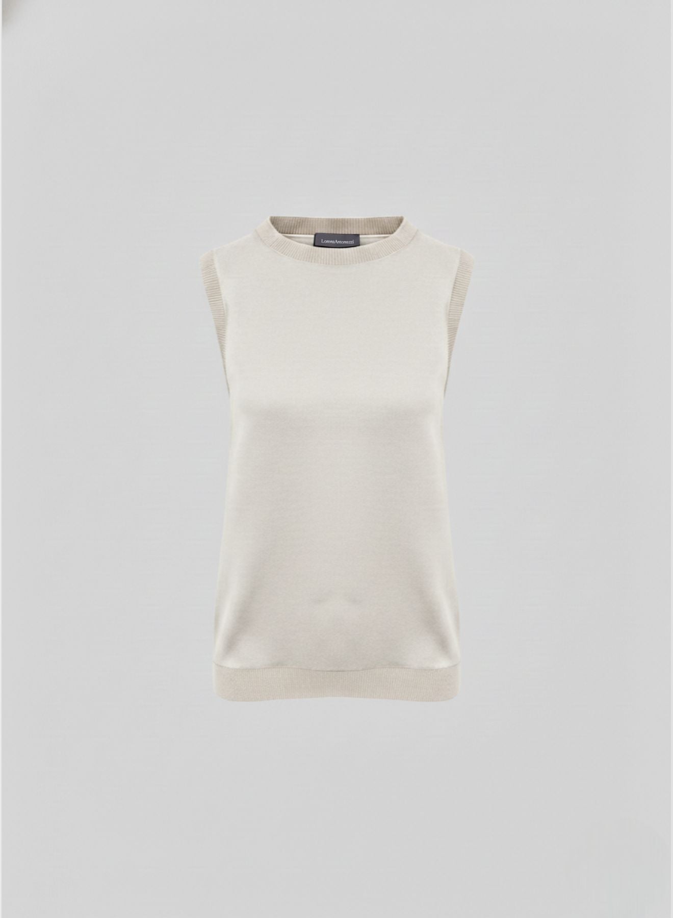 COTTON AND SILK BLEND TWILL TOP