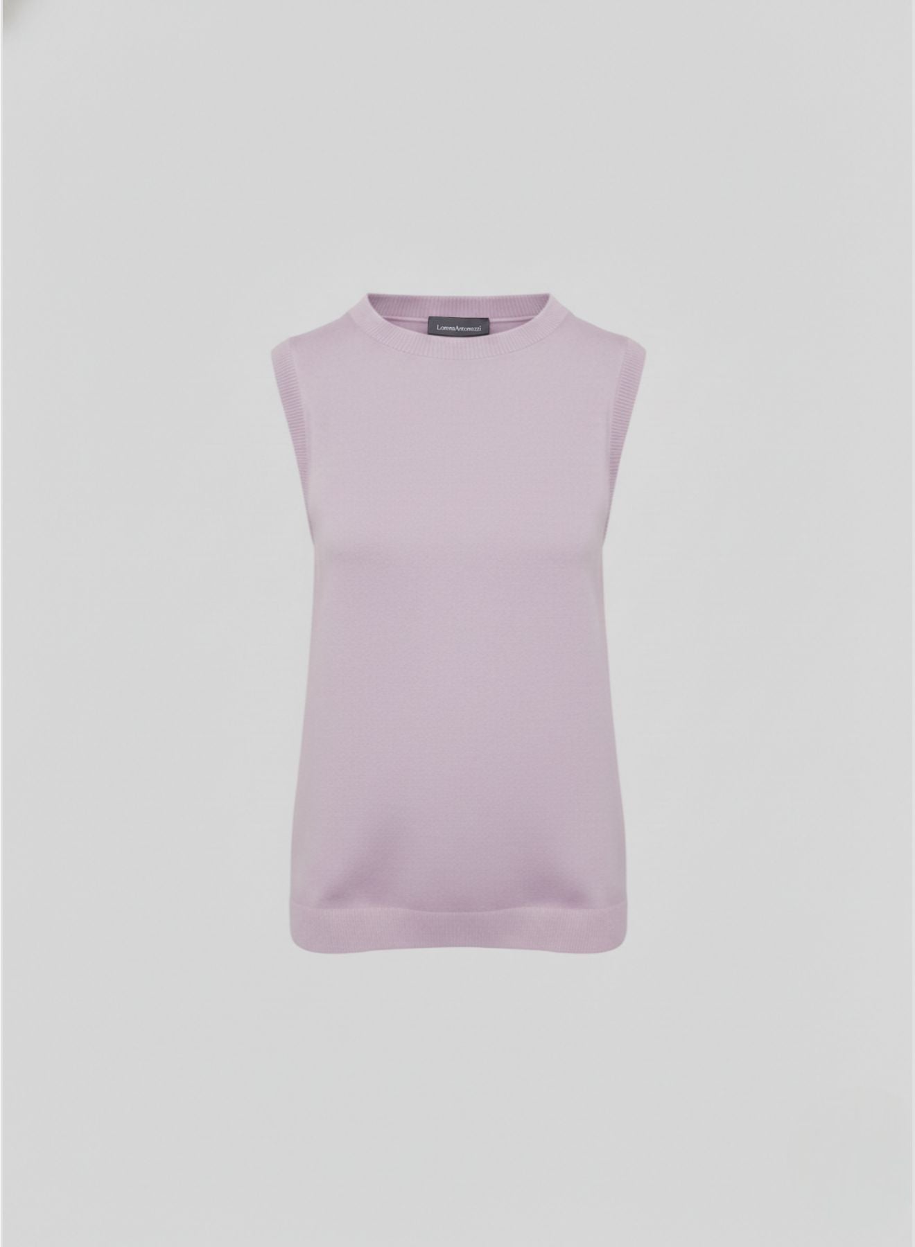 COTTON AND SILK BLEND TWILL TOP