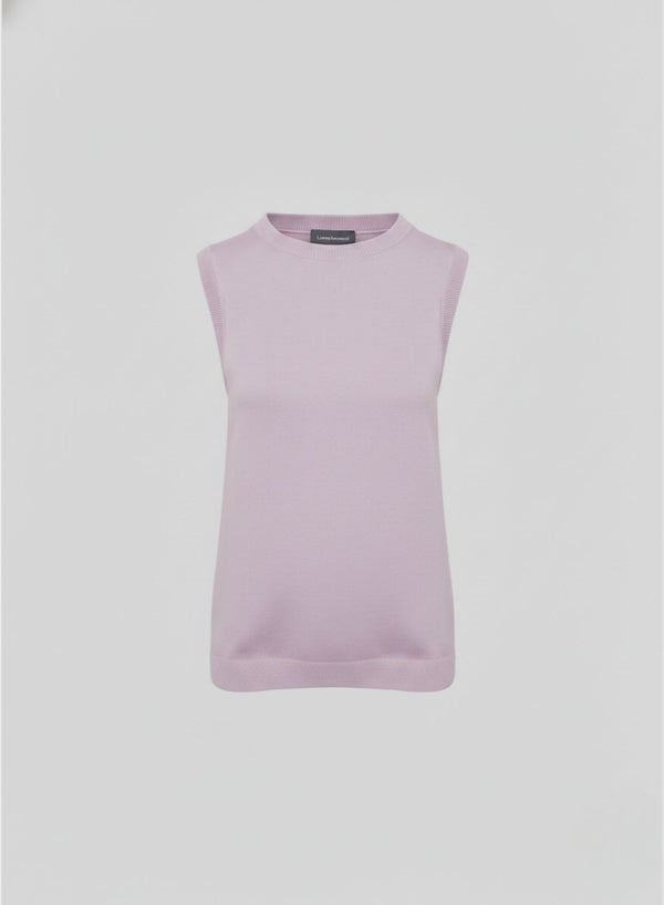 TOP IN TWILL DI MISTO SETA E COTONE