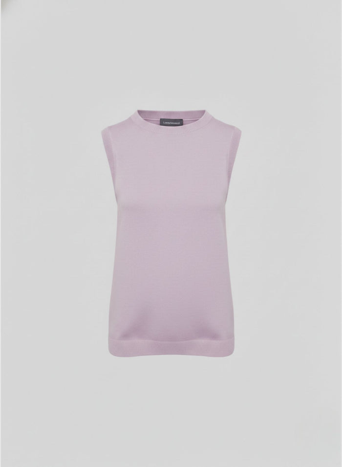 COTTON AND SILK BLEND TWILL TOP