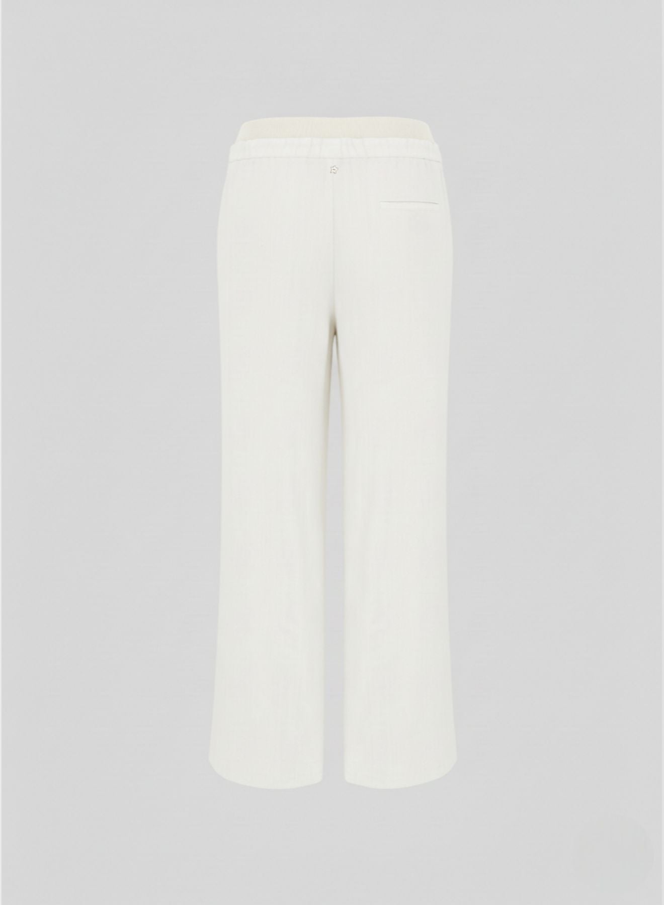 STRETCH LINEN AND VISCOSE PANTS
