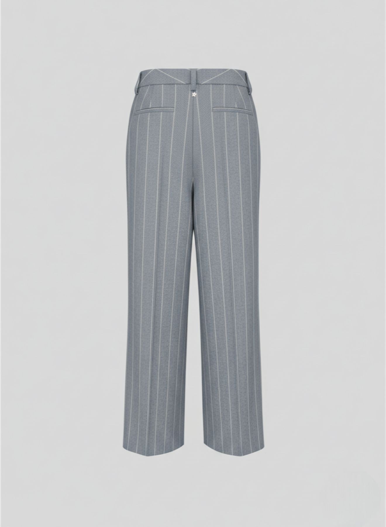 PANTALONI SARTORIALI IN RESCA GESSATA DI COTONE E LINO