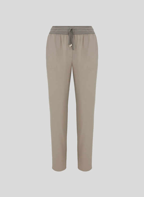 TECHNICAL WOOL CANVAS JOGGERS