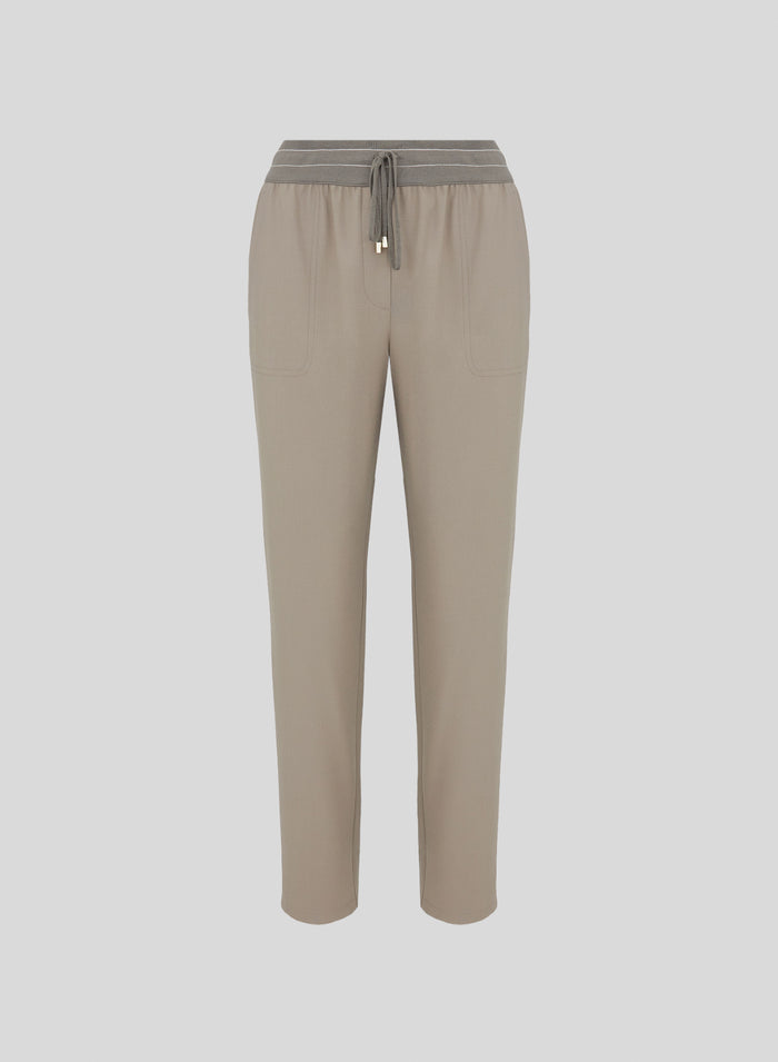 TECHNICAL WOOL CANVAS JOGGERS