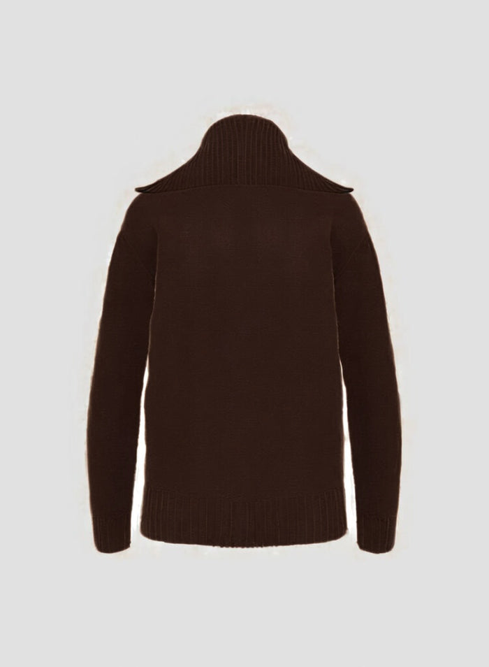 WOOL, CASHMERE AND SILK CARDIGAN