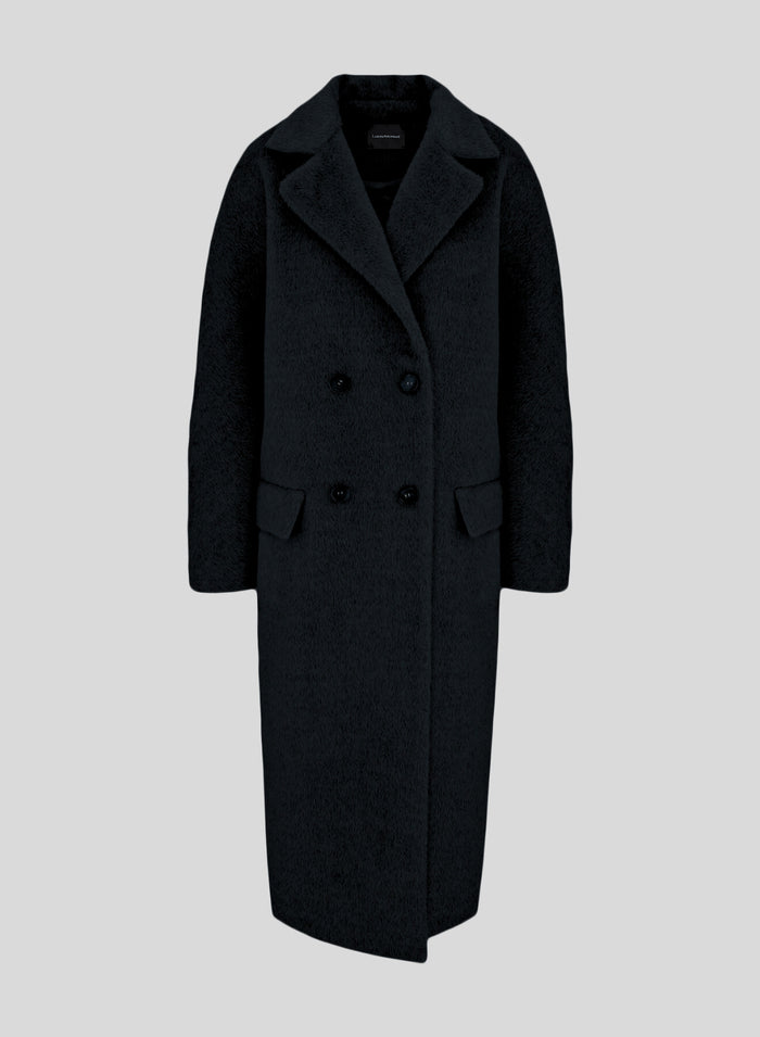 WOOL AND ALPACA LONG TEDDY COAT