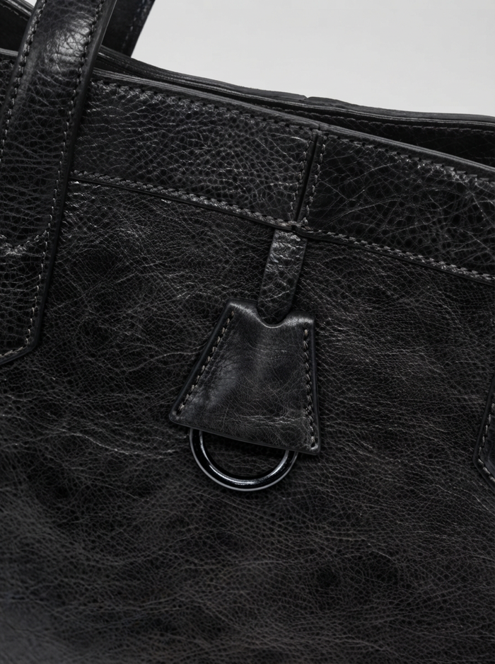 BORSA TOTE IN PELLE EFFETTO INVECCHIATO