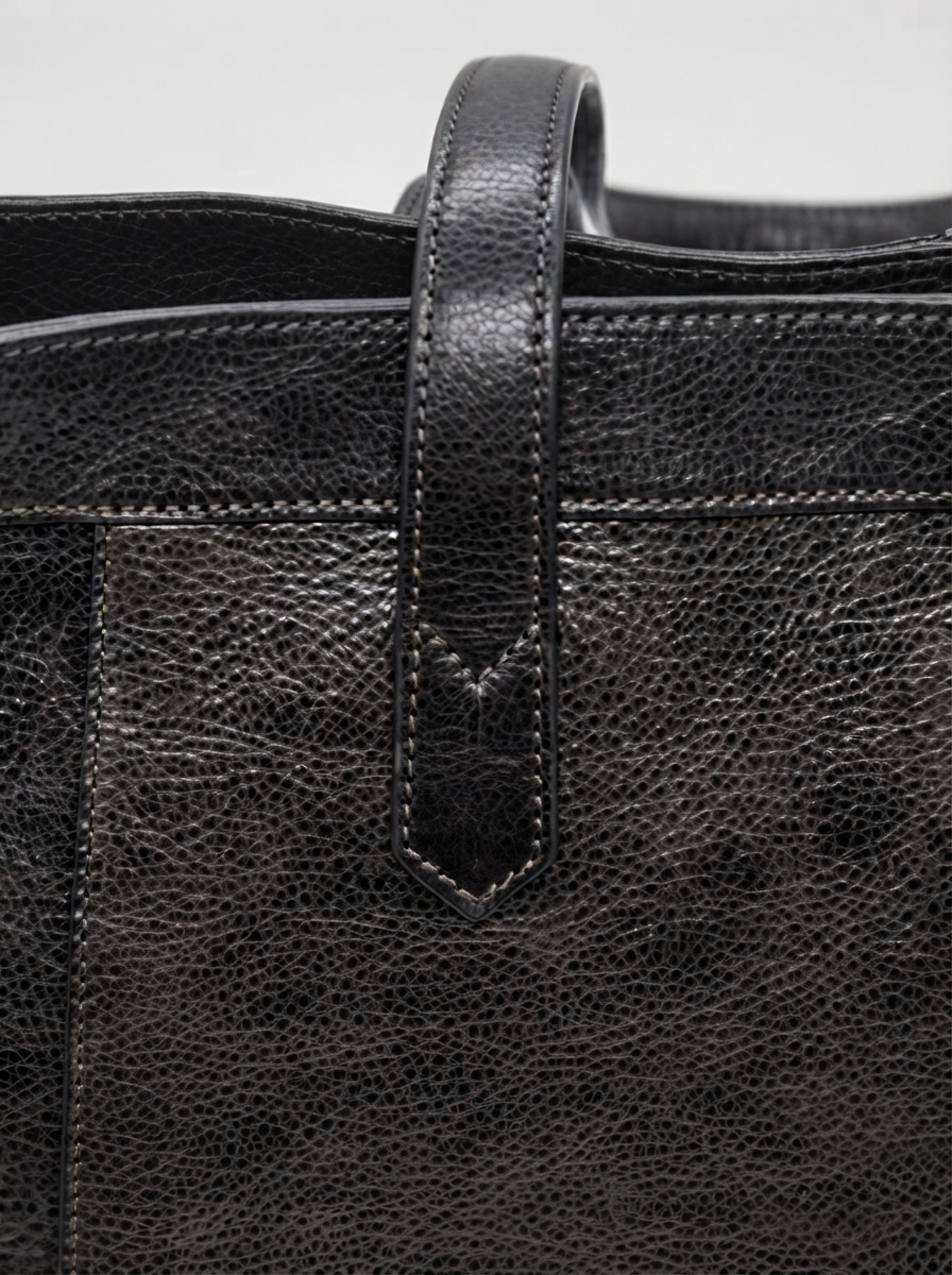 BORSA TOTE IN PELLE EFFETTO INVECCHIATO