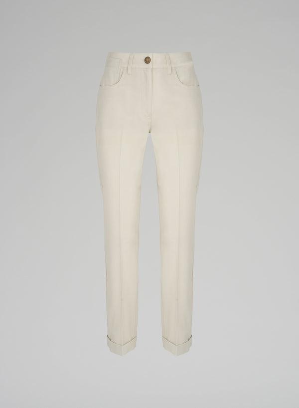 PANTALONI A SIGARETTA IN LANA