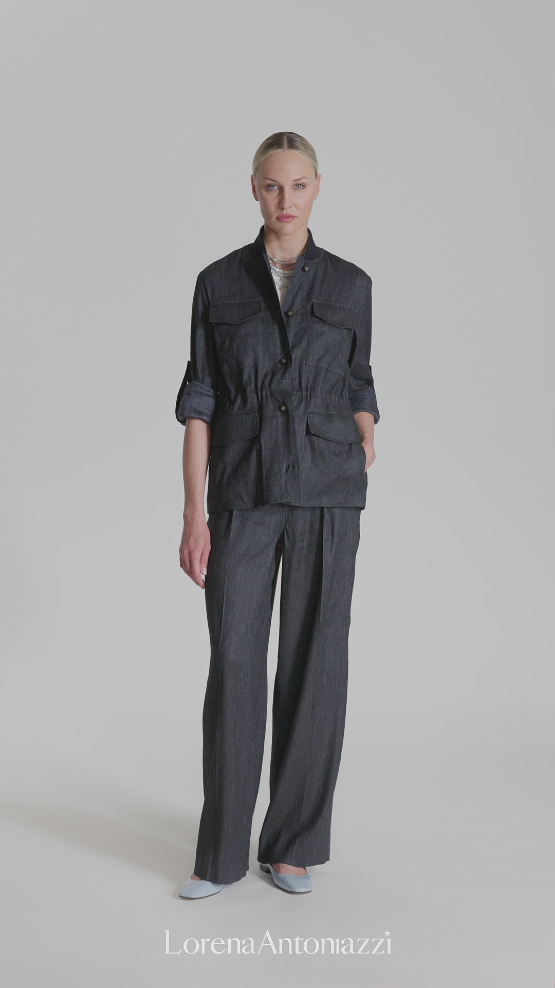 LINEN BLEND PANTS