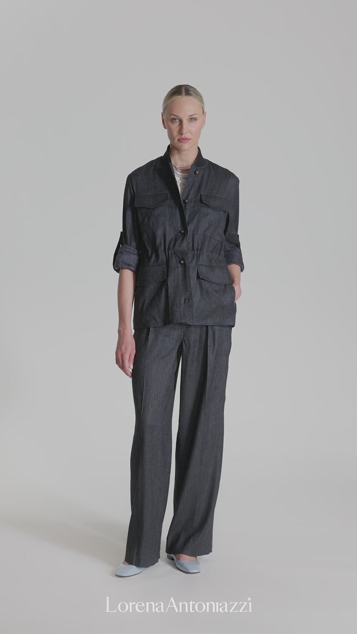 LINEN BLEND PANTS