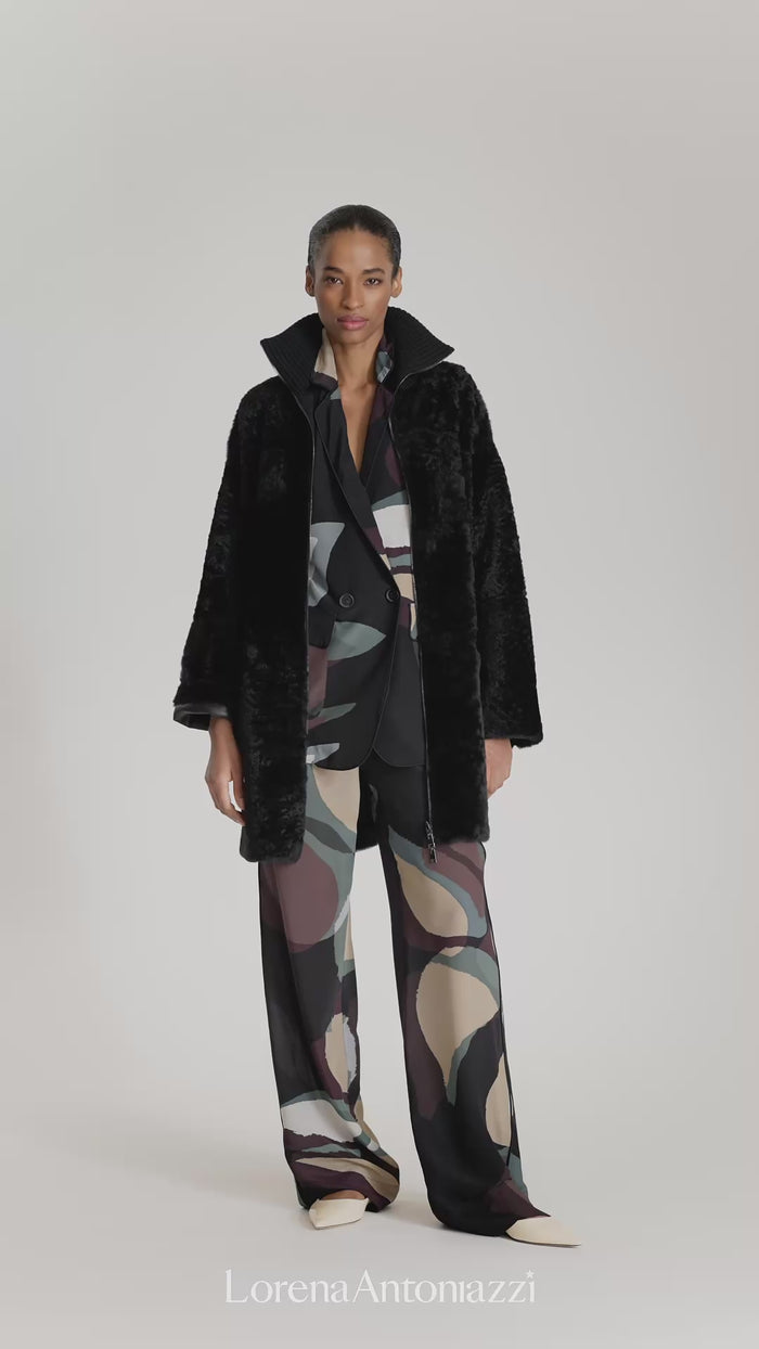 CAPPOTTO LUNGO REVERSIBILE IN MONTONE