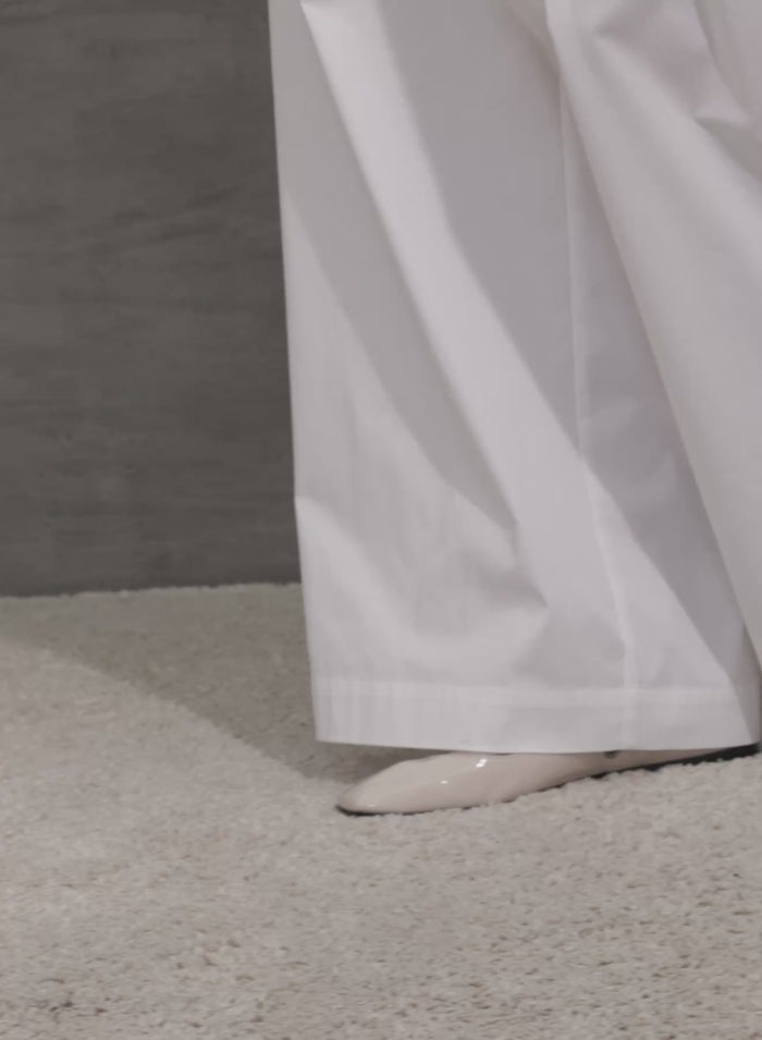 PANTALONI IN POPELINE DI COTONE STRETCH